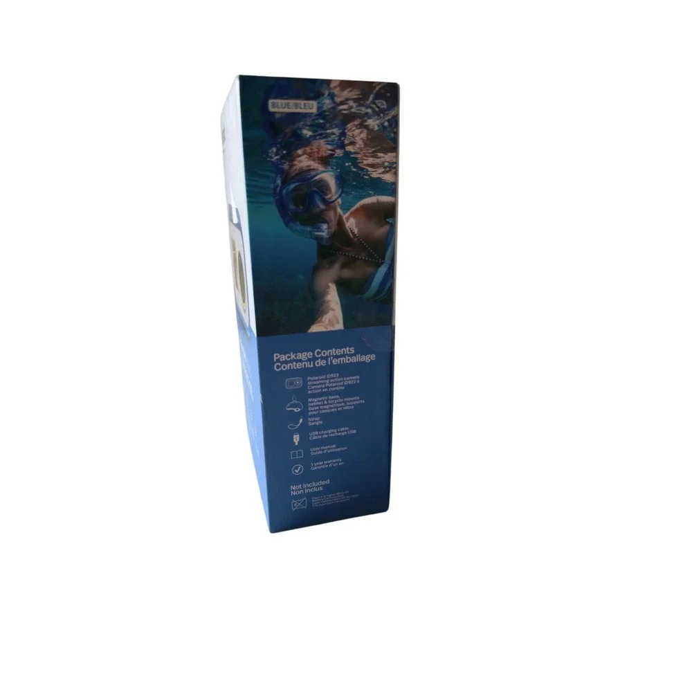 Polaroid iD922 4K Streaming Action Camera Teal Blue Waterproof Wi-Fi Dual Screen - Picture 4 of 8
